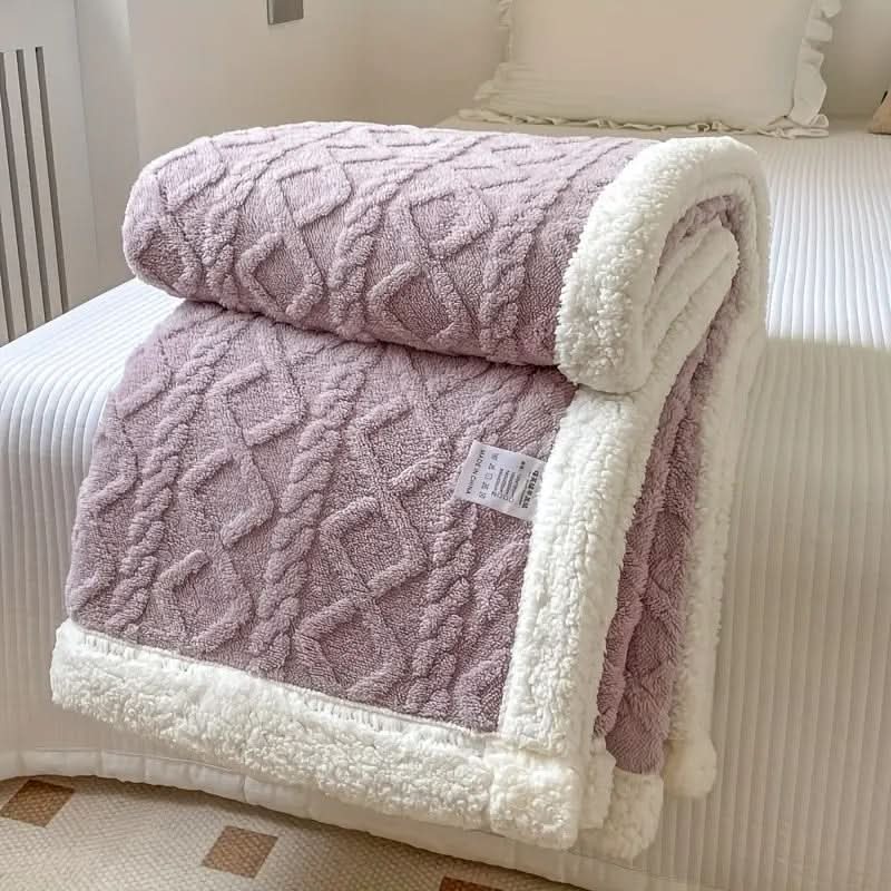 Flauschige Wendedecke mit Sherpa