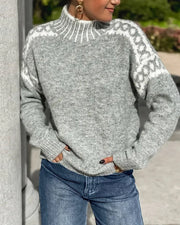 Warmer Damen-Pullover aus Waffelstrick