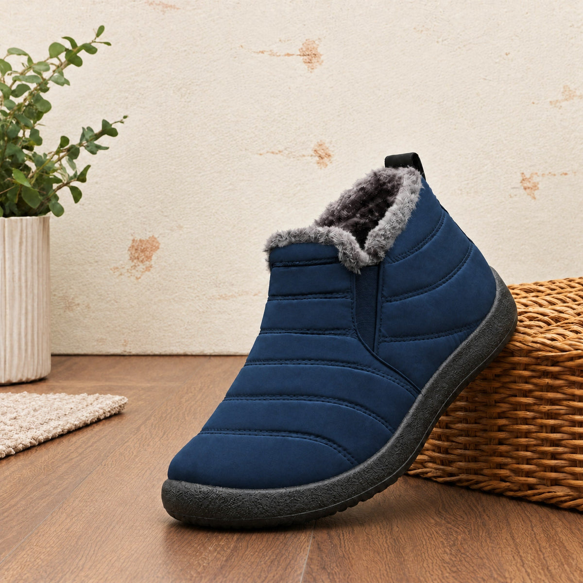 Warm gefütterte Herren-Winterboots zum Reinschlüpfen
