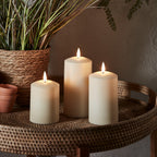 Flammenlose LED-Kerzen mit Timer im 3er-Set