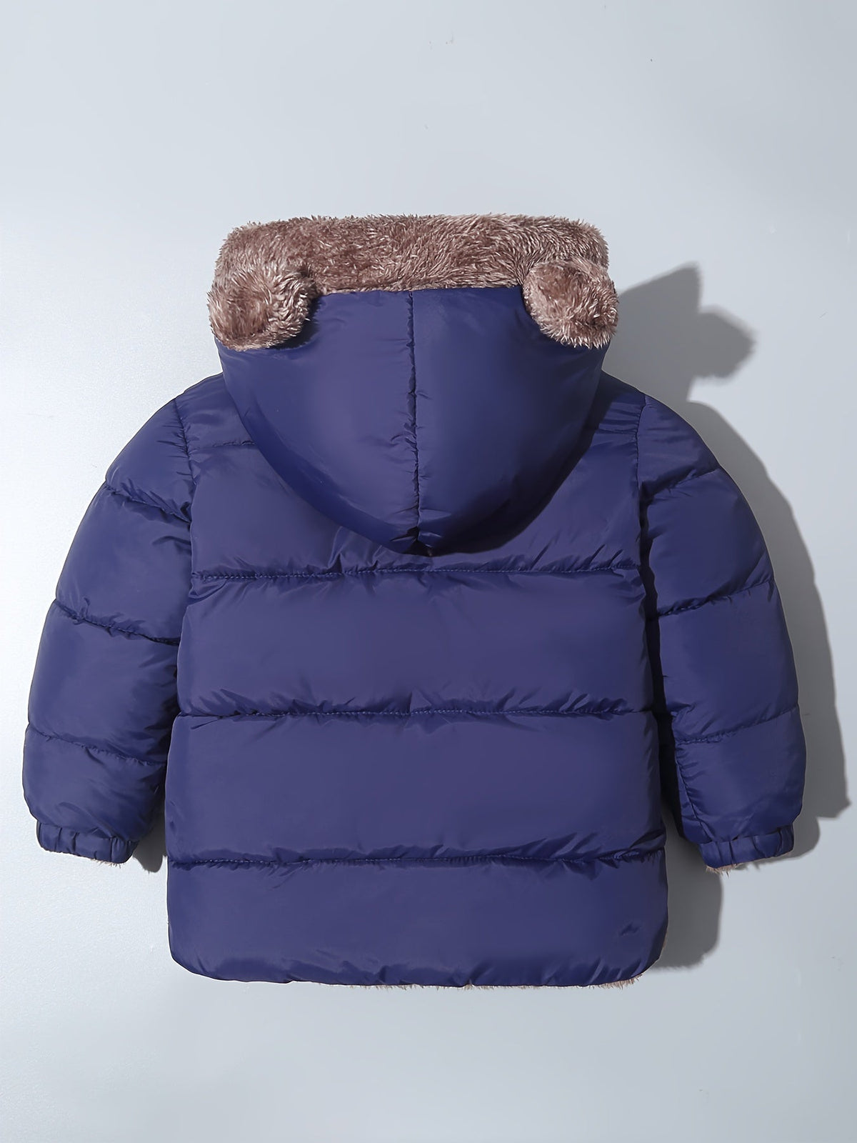 Gesteppte Kinder-Winterjacke mit Bärenohren