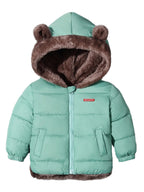 Gesteppte Kinder-Winterjacke mit Bärenohren