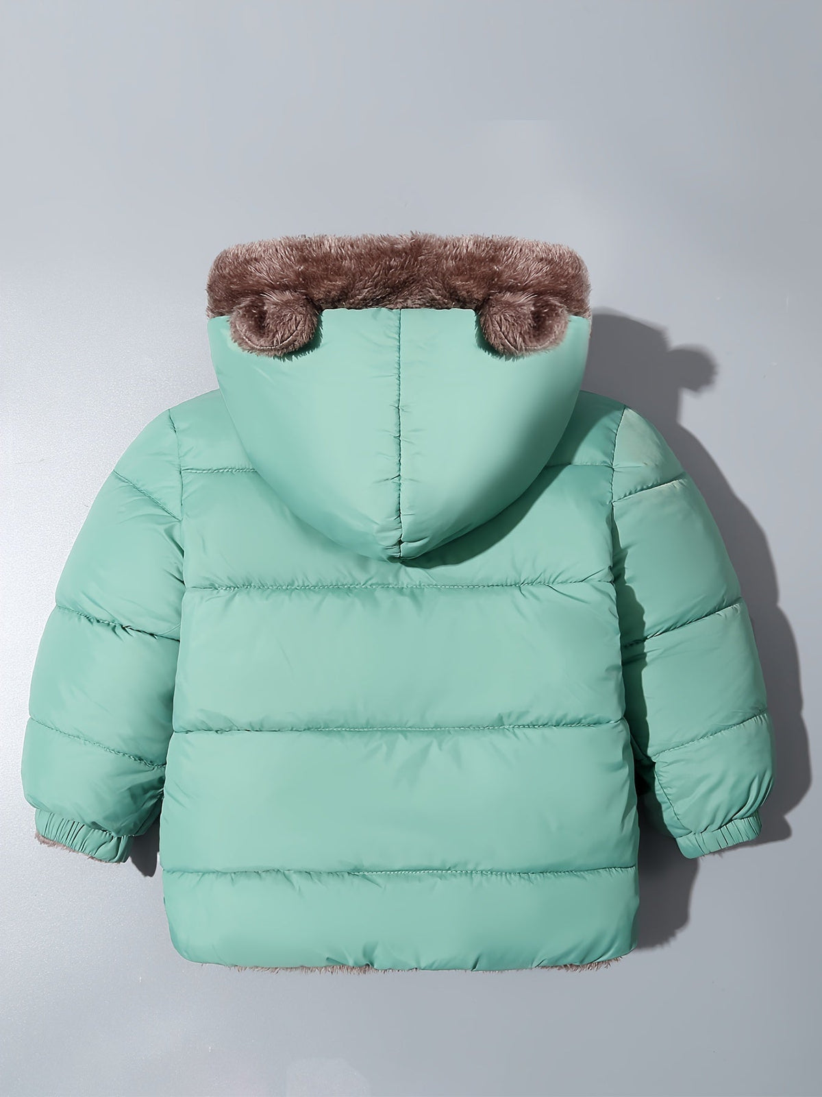 Gesteppte Kinder-Winterjacke mit Bärenohren