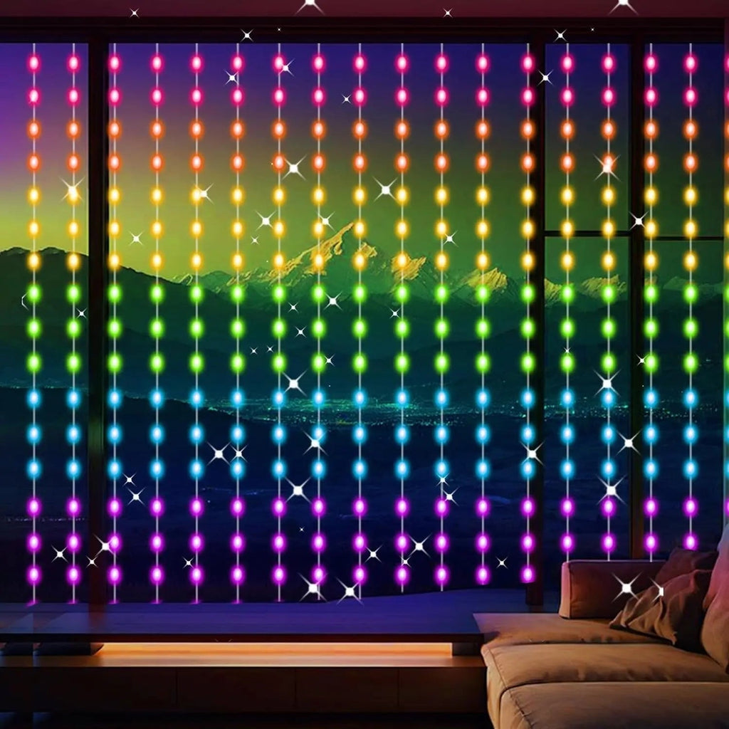 LED-Lichtervorhang mit App und Fernbedienung