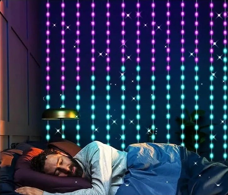 LED-Lichtervorhang mit App und Fernbedienung