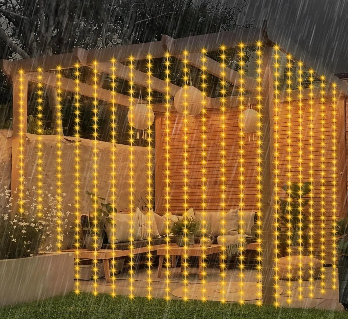 LED-Lichtervorhang mit App und Fernbedienung