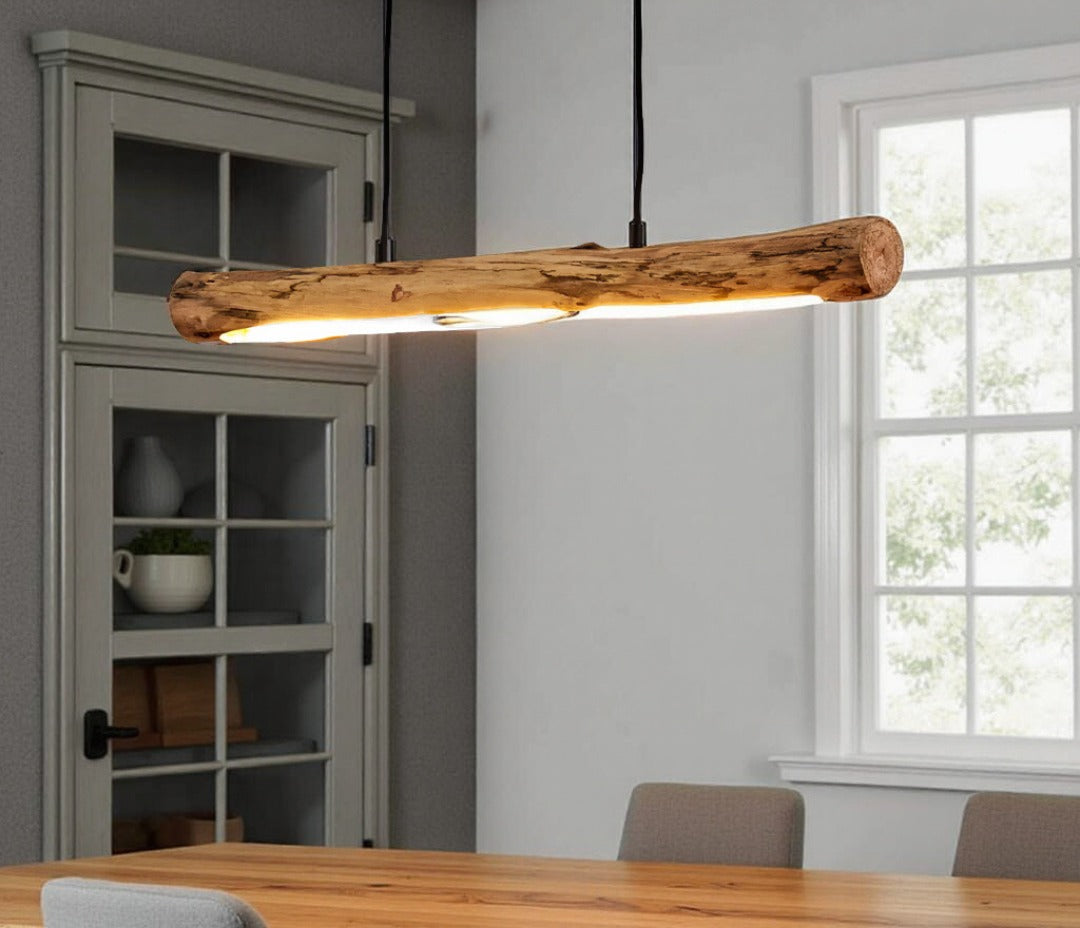Dimmbare LED-Pendelleuchte in Baumstamm-Optik