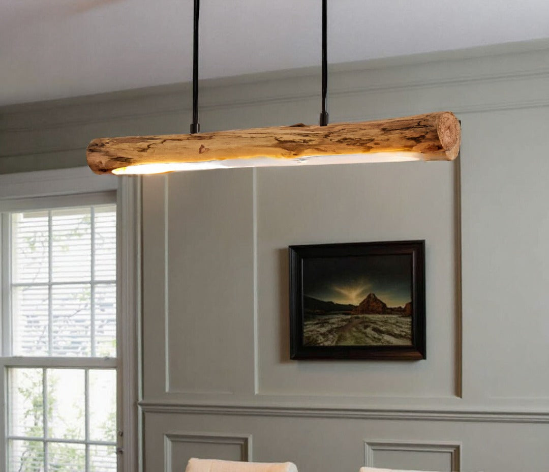 Dimmbare LED-Pendelleuchte in Baumstamm-Optik