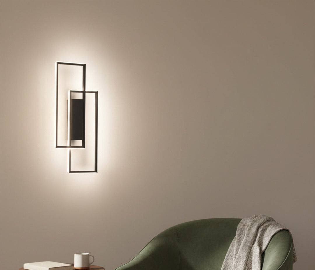 Geometrische LED-Wandleuchte mit 3 Lichtfarben