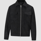 Herren-Jacke in Wildleder-Optik im Trucker-Stil