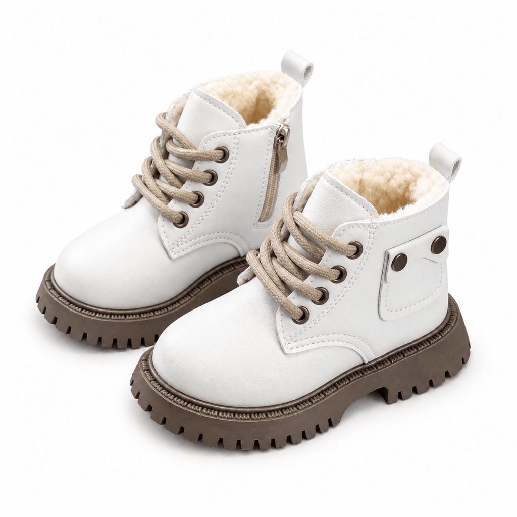 Gefütterte Kinder-Winterstiefel mit Reißverschluss