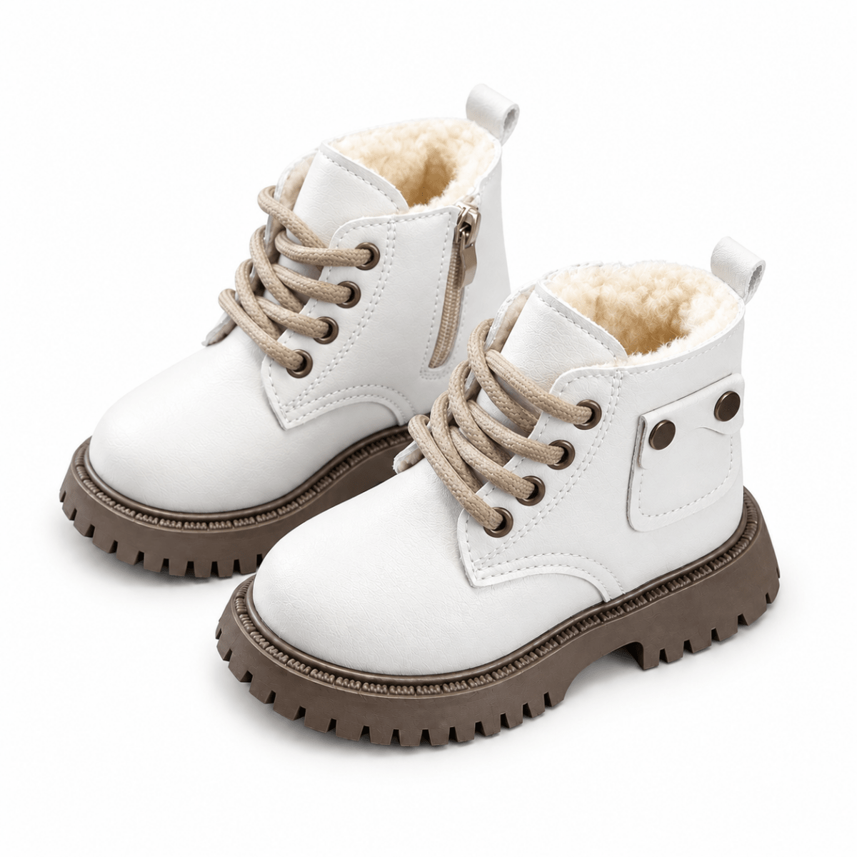 Gefütterte Kinder-Winterstiefel mit Reißverschluss