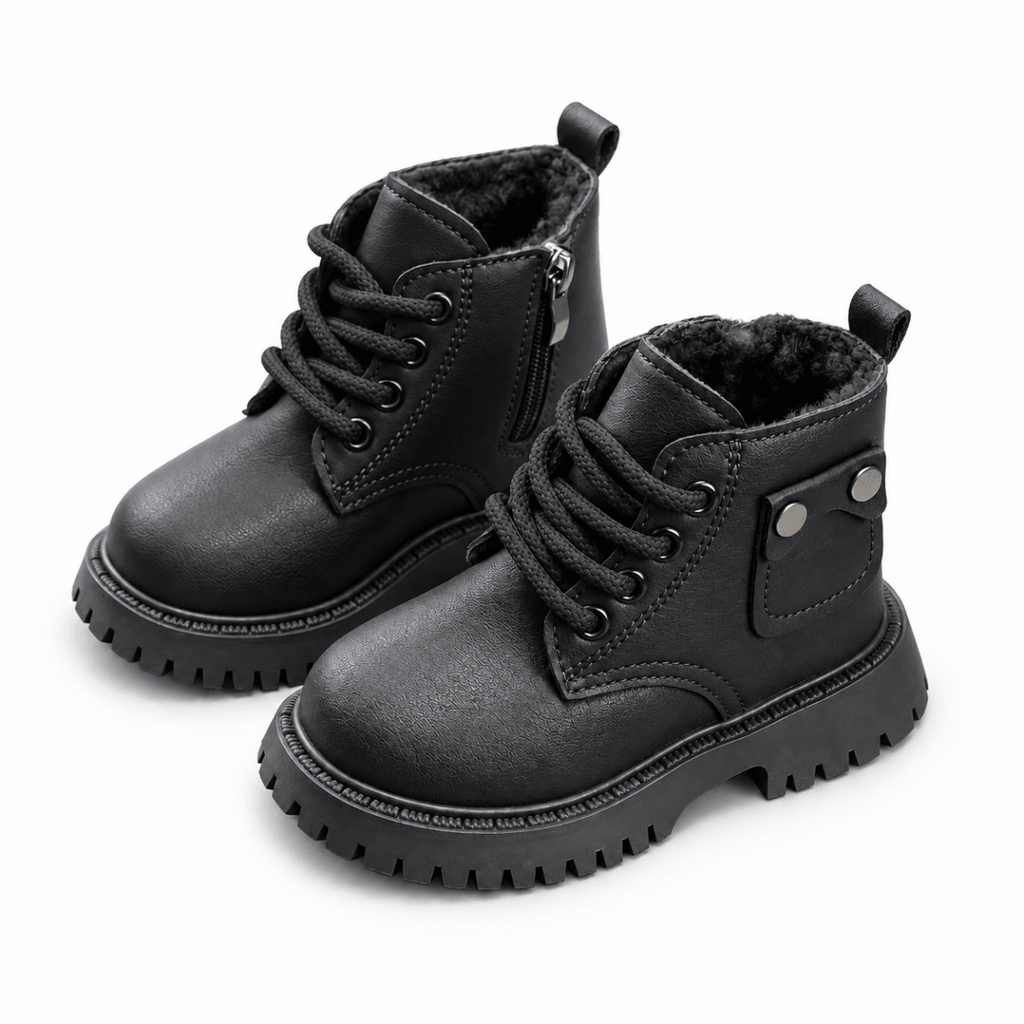Gefütterte Kinder-Winterstiefel mit Reißverschluss