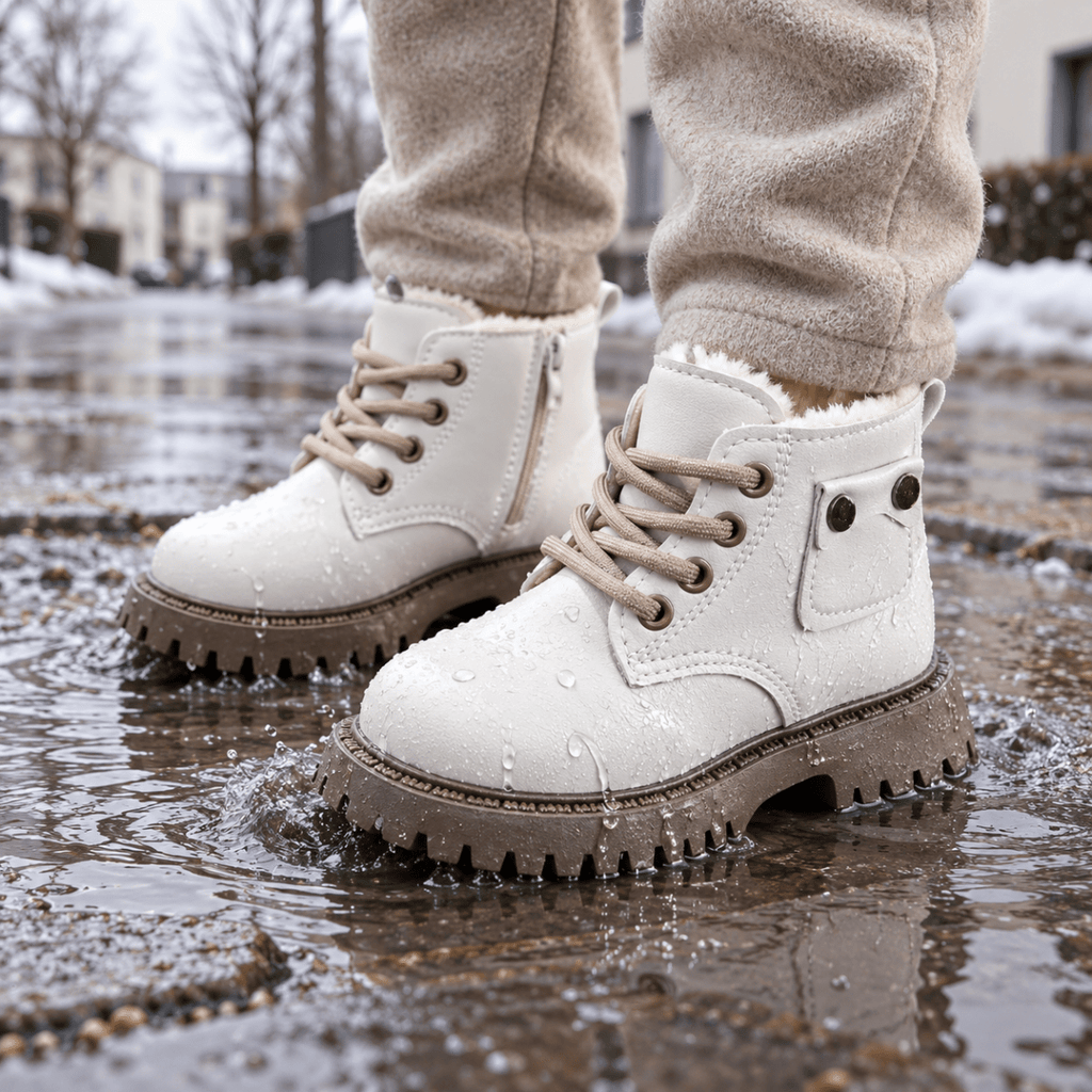 Gefütterte Kinder-Winterstiefel mit Reißverschluss