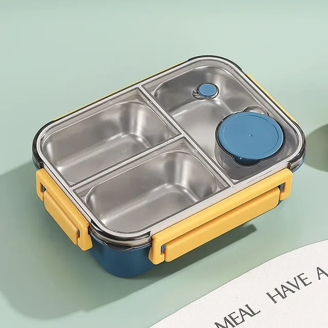 Lunchbox mit Edelstahl-Fächern und Warmhaltefunktion