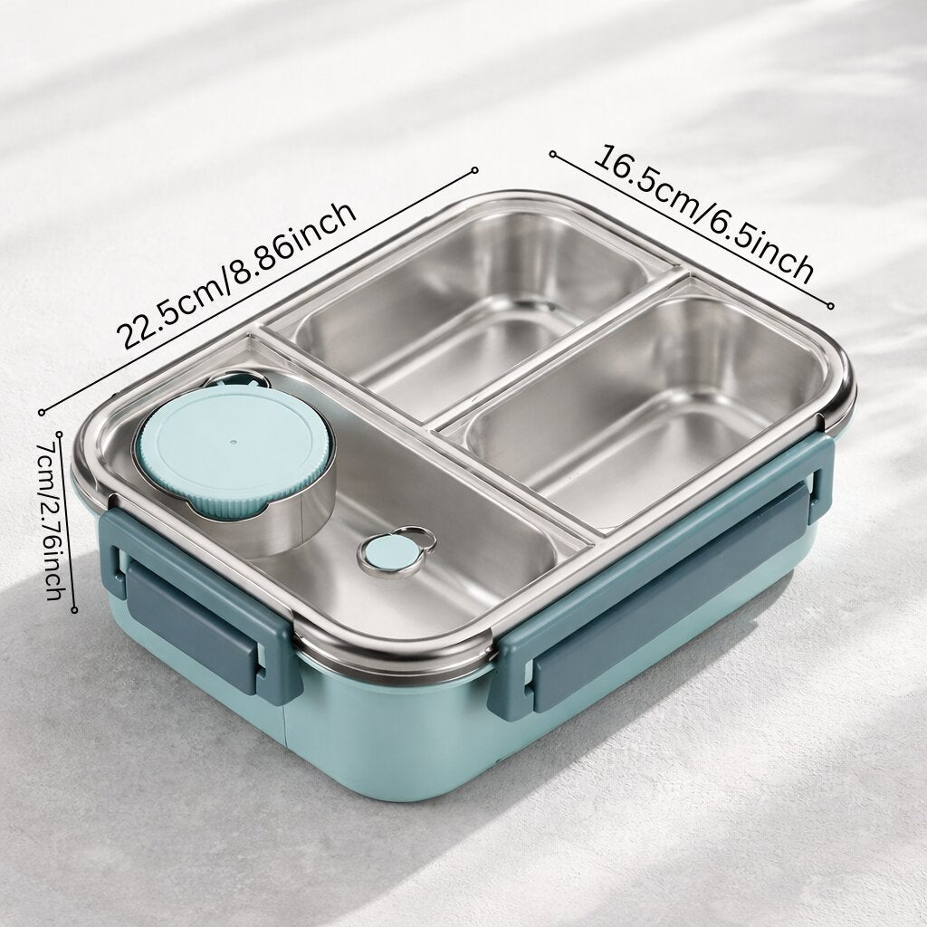 Lunchbox mit Edelstahl-Fächern und Warmhaltefunktion