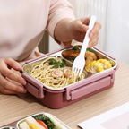 Lunchbox mit Edelstahl-Fächern und Warmhaltefunktion