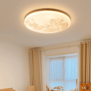 Runde dimmbare LED-Deckenleuchte mit strukturierter Lichtabdeckung