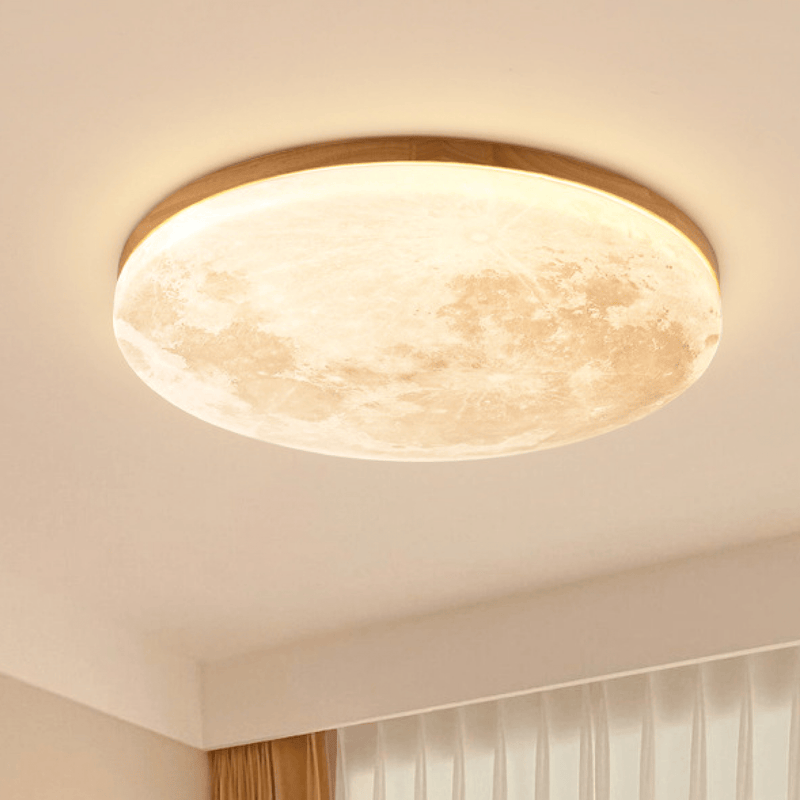 Runde dimmbare LED-Deckenleuchte mit strukturierter Lichtabdeckung