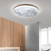 Runde dimmbare LED-Deckenleuchte mit strukturierter Lichtabdeckung
