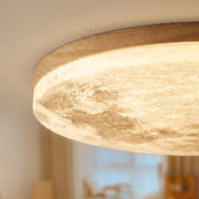 Runde dimmbare LED-Deckenleuchte mit strukturierter Lichtabdeckung
