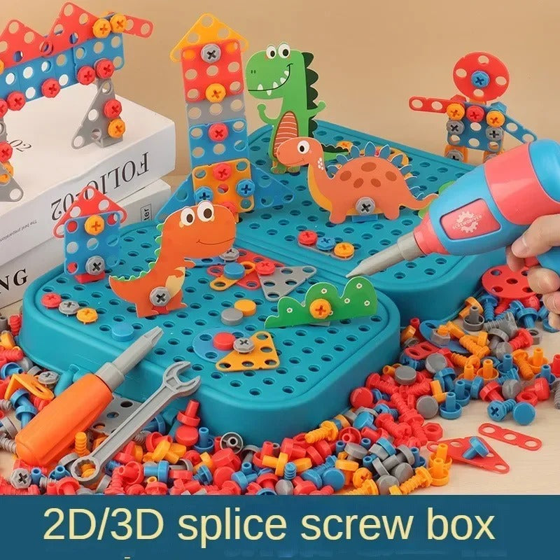 Dino-Bauset mit Spielzeug-Bohrer