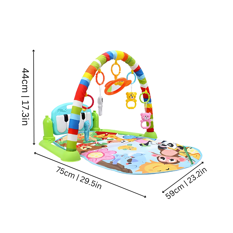 Musikalischer Baby-Spielbogen mit Klaviermatte