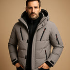 Wattierte Herren-Pufferjacke mit Kapuze
