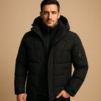Wattierte Herren-Pufferjacke mit Kapuze
