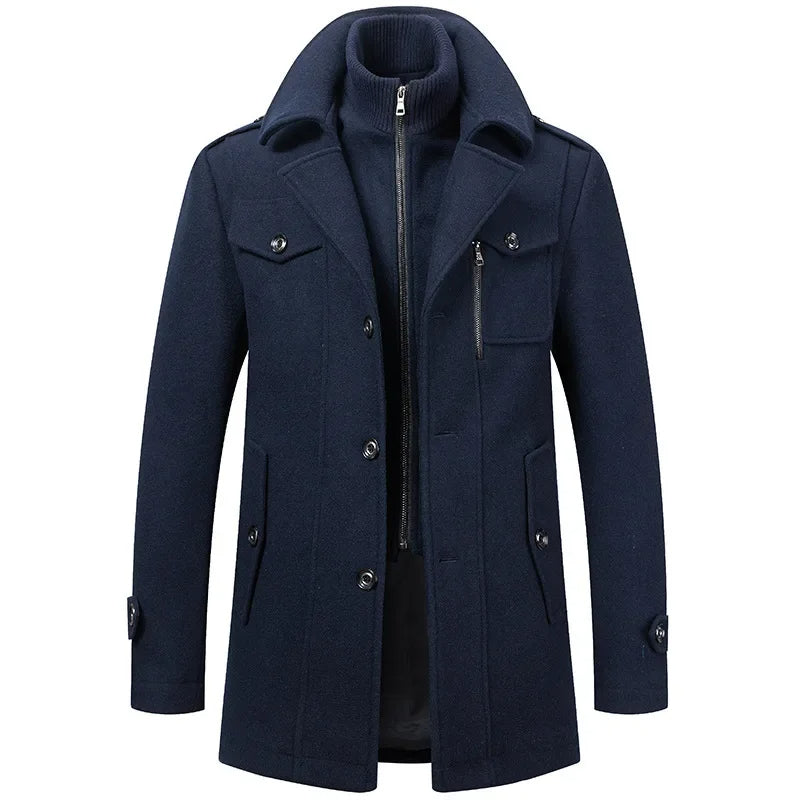 Eleganter Herren-Wintermantel im 2-in-1-Look