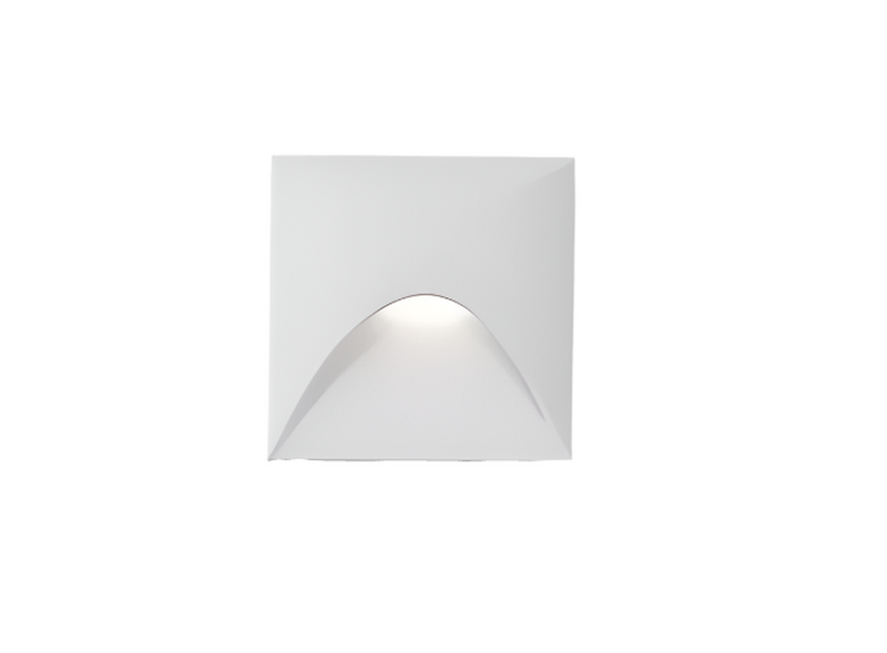 LED-Wandleuchte mit strukturierter Front und Bewegungsmelder