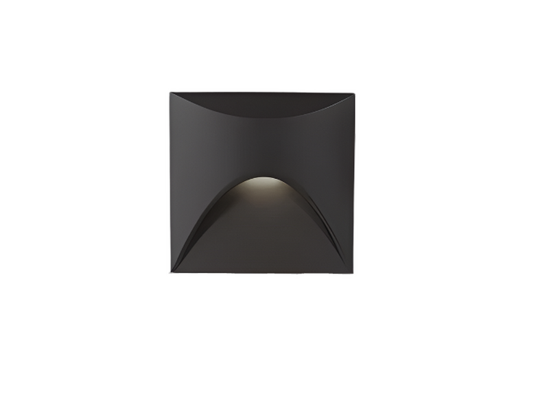 LED-Wandleuchte mit strukturierter Front und Bewegungsmelder