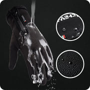 Gefütterte Winterhandschuhe mit Touchscreen-Fingern