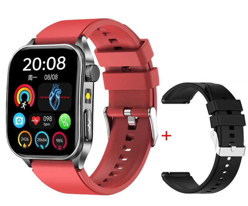 Intelligente Armbanduhr mit Digitaldisplay und zusätzlichem schwarzem Armband