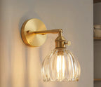 Retro-Wandleuchte mit Glasschirm in Tulpenform