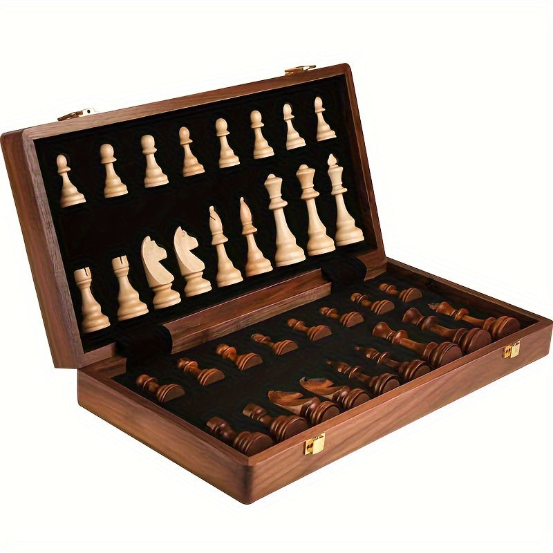 Klappbares Schachspiel aus Holz