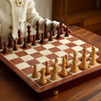 Klappbares Schachspiel aus Holz