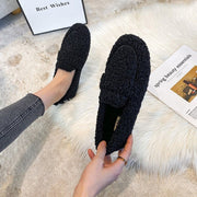 Kuschelige Teddy-Hausschuhe in Slipper-Form