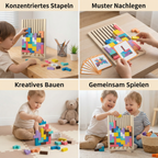 Holz-Legespiel mit bunten Formen