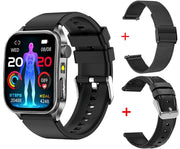Intelligente Armbanduhr mit Digitaldisplay und zusätzlichem schwarzem Armband