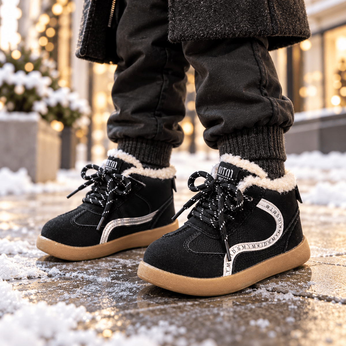 Wasserdichte Kinder-Winterstiefel mit warmem Futter