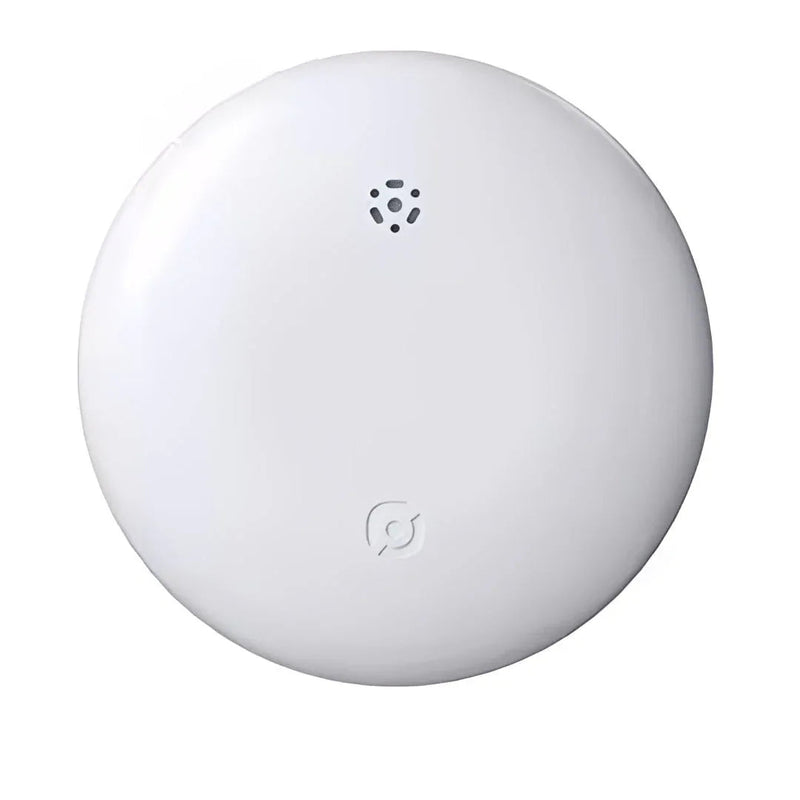 Runder GPS-Tracker in Weiß und Schwarz mit schlichter Oberfläche