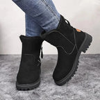 Gefütterte Damen-Stiefeletten mit kräftiger Profilsohle