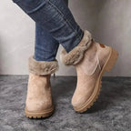 Gefütterte Damen-Stiefeletten mit kräftiger Profilsohle