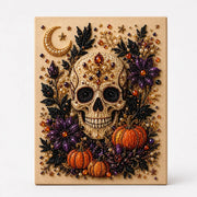 Halloween-Perlen-Bastelset mit Geistern, Kürbissen, Katzen und dekorativer Bildtafel