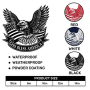 Dekoratives Metall-Wandschild mit Adler, Flagge und Schriftzug