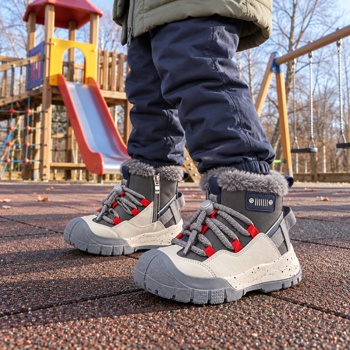 Warm gefütterte Winterschuhe für Kinder