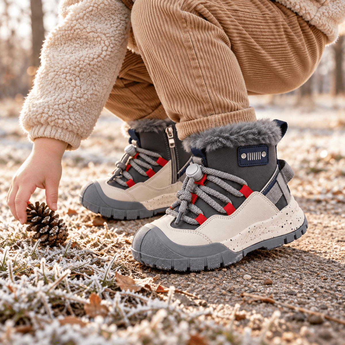 Warm gefütterte Winterschuhe für Kinder