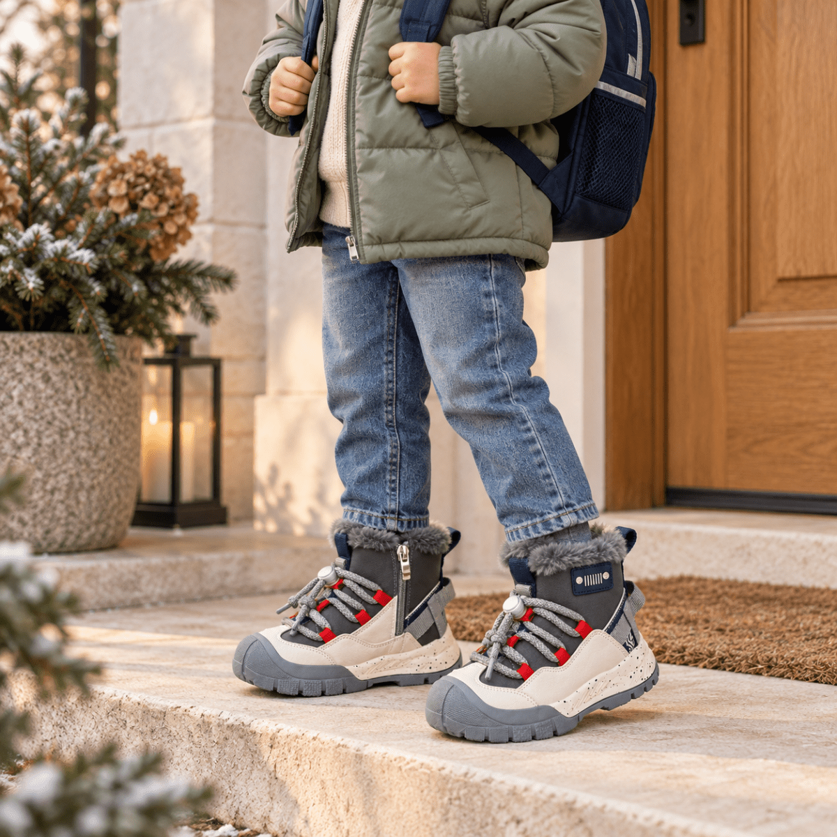Warm gefütterte Winterschuhe für Kinder