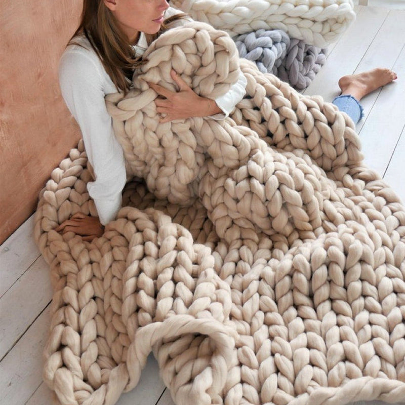 Extra dickes XXL-Strickgarn für grobe Decken und Plaids